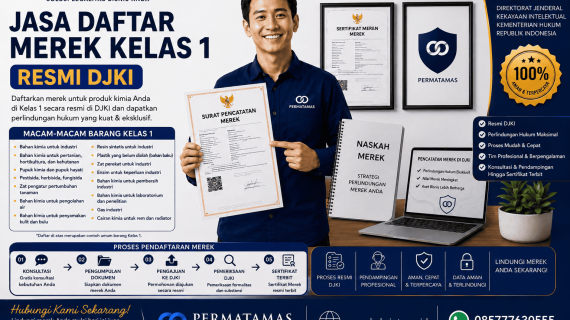 Jasa Daftar Merek Kelas 1 untuk Pupuk, Kompos, Bahan Kimia Pertanian, dan Sediaan Pemadam Kebakaran Resmi DJKI