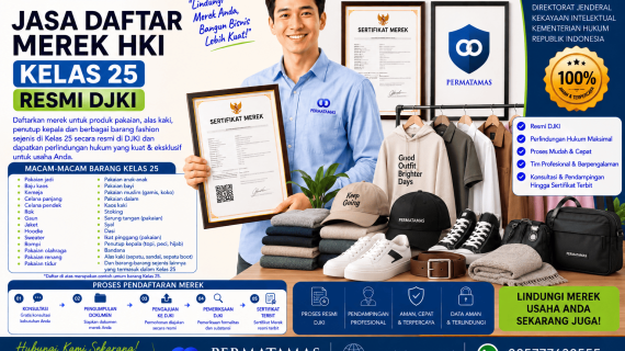 Jasa Daftar Merek Kelas 25 untuk Kaos, Kemeja, Jaket, dan Celana Resmi DJKI