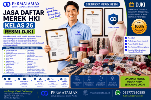 Kelas 26 Merek Produk untuk Bunga Buatan, Hiasan Rambut, Aksesori Rambut, dan Ornamen Tekstil Resmi DJKI : Jasa Pendaftaran Merek Resmi DJKI