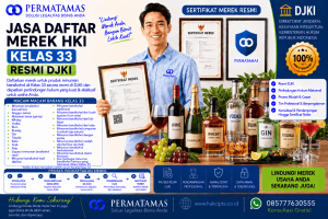 Jasa Pendaftaran Merek Kelas 33 untuk Sake, Soju, Shochu, dan Minuman Beras Beralkohol Resmi DJKI