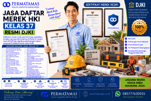 Kelas 37 Merek Produk untuk Jasa Pengecatan, Renovasi, Perbaikan, dan Pemeliharaan Bangunan Resmi DJKI : Jasa Pendaftaran Merek Resmi DJKI