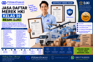 Jasa Daftar Merek Kelas 39 untuk Penyewaan Kendaraan, Jasa Taksi, dan Transportasi Penumpang Resmi DJKI