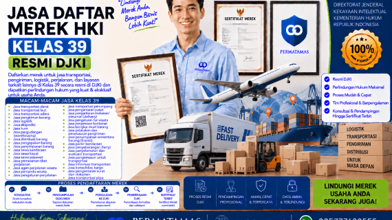 Kelas 39 Merek Produk untuk Jasa Penarik Kendaraan, Penyelamatan Kendaraan, dan Pengangkutan Barang Besar Resmi DJKI: Jasa Pendaftaran Merek Resmi DJKI