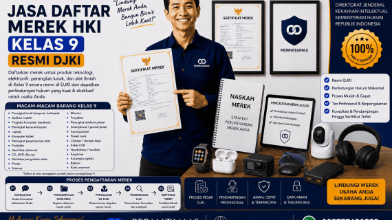 Jasa Pengurusan Merek Kelas 9 untuk Kamera, Kamera Digital, Proyektor, dan Peralatan Audio-Visual Resmi DJKI