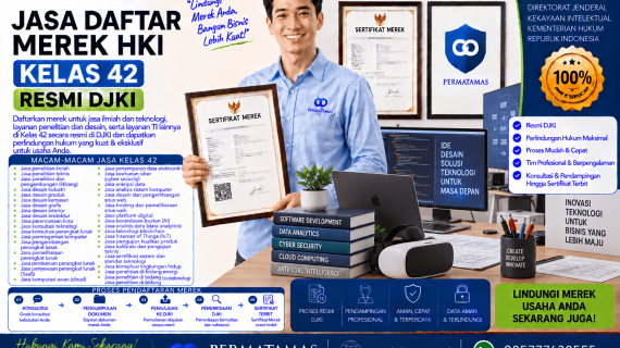 Kelas 42 Merek Produk untuk Penyewaan Server, Pemantauan Sistem Komputer, dan Konsultasi Jaringan Resmi DJKI : Jasa Pendaftaran Merek Resmi DJKI