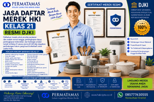 Jasa Pengurusan Merek Kelas 21 untuk Sapu, Sikat, Spons, dan Peralatan Pembersih Resmi DJKI
